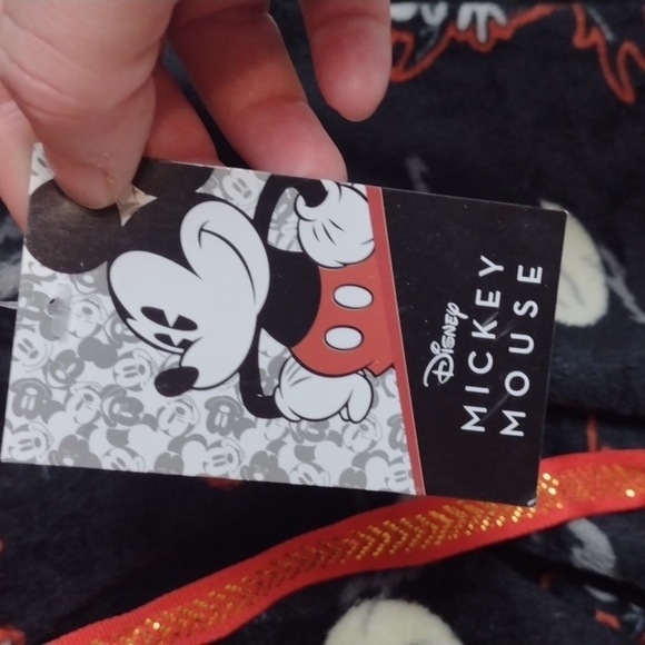 Disney Mickey Mouse Fleece Jogger Pajama Bottoms Size Large - Picture 3 of 3